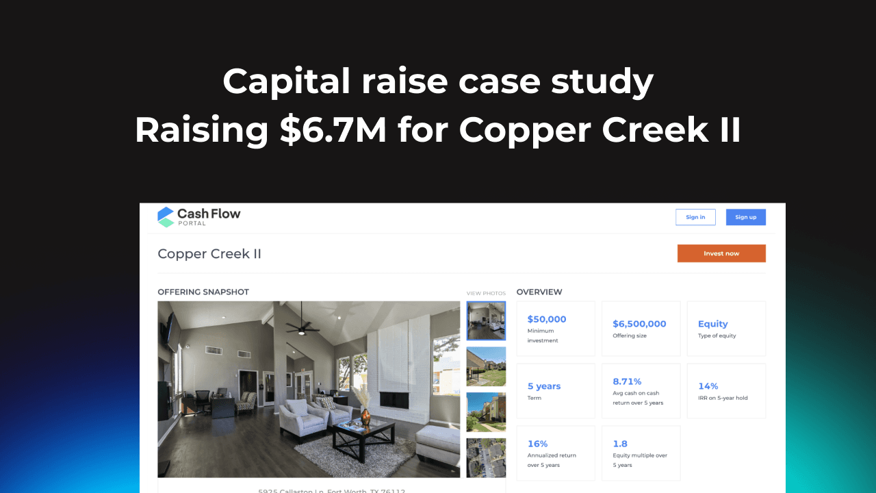 Syndication capital raise case study