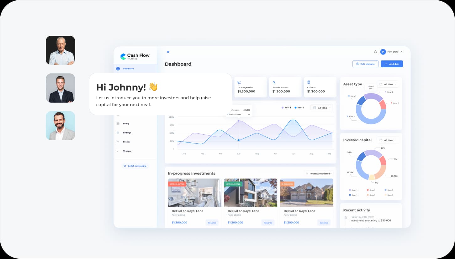 Fund managers portal dashboard