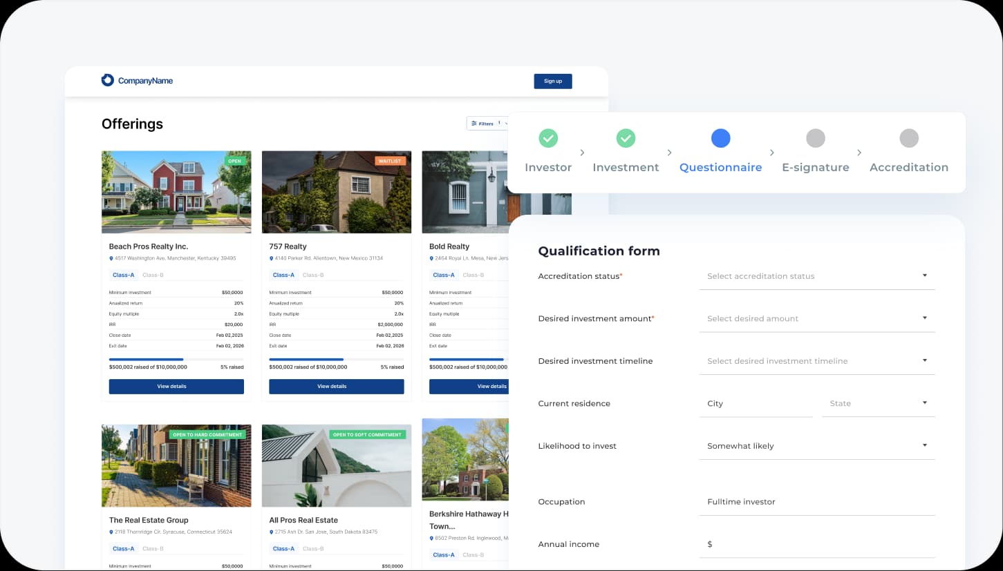 SPV & fund of fund managers dashboard