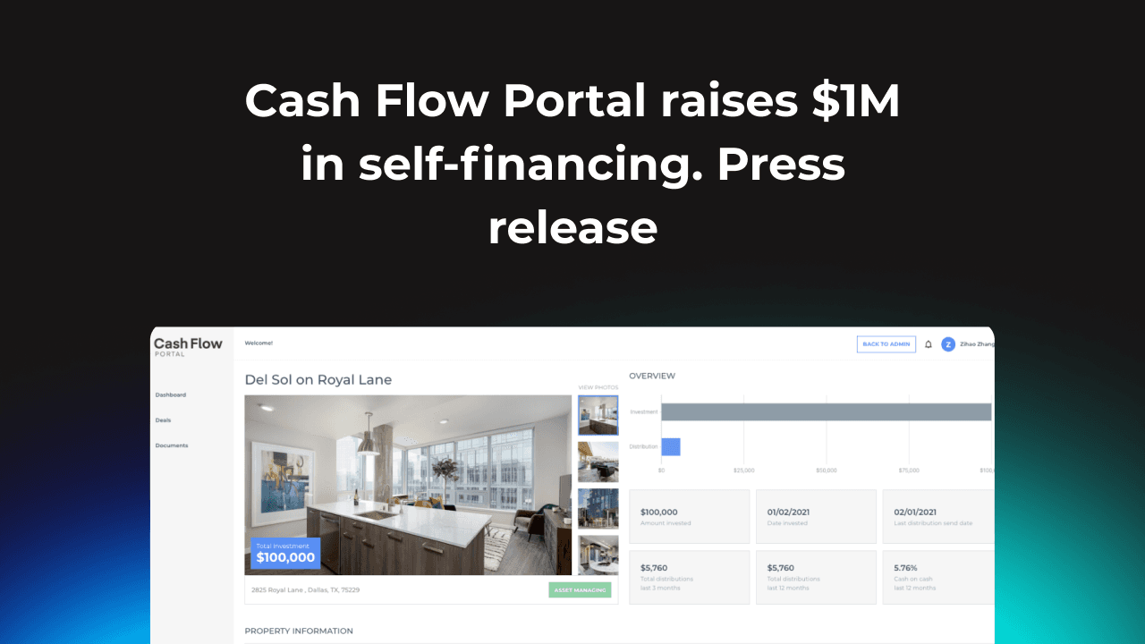 Real estate syndication software raises 1M USD in self financing
